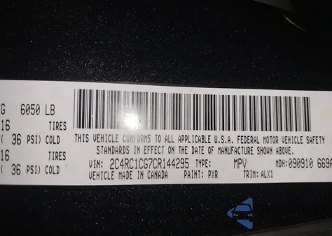 2012 Chrysler Town & Country Touring-L from USA, damaged, VIN 2C4RC1CG7CR144295